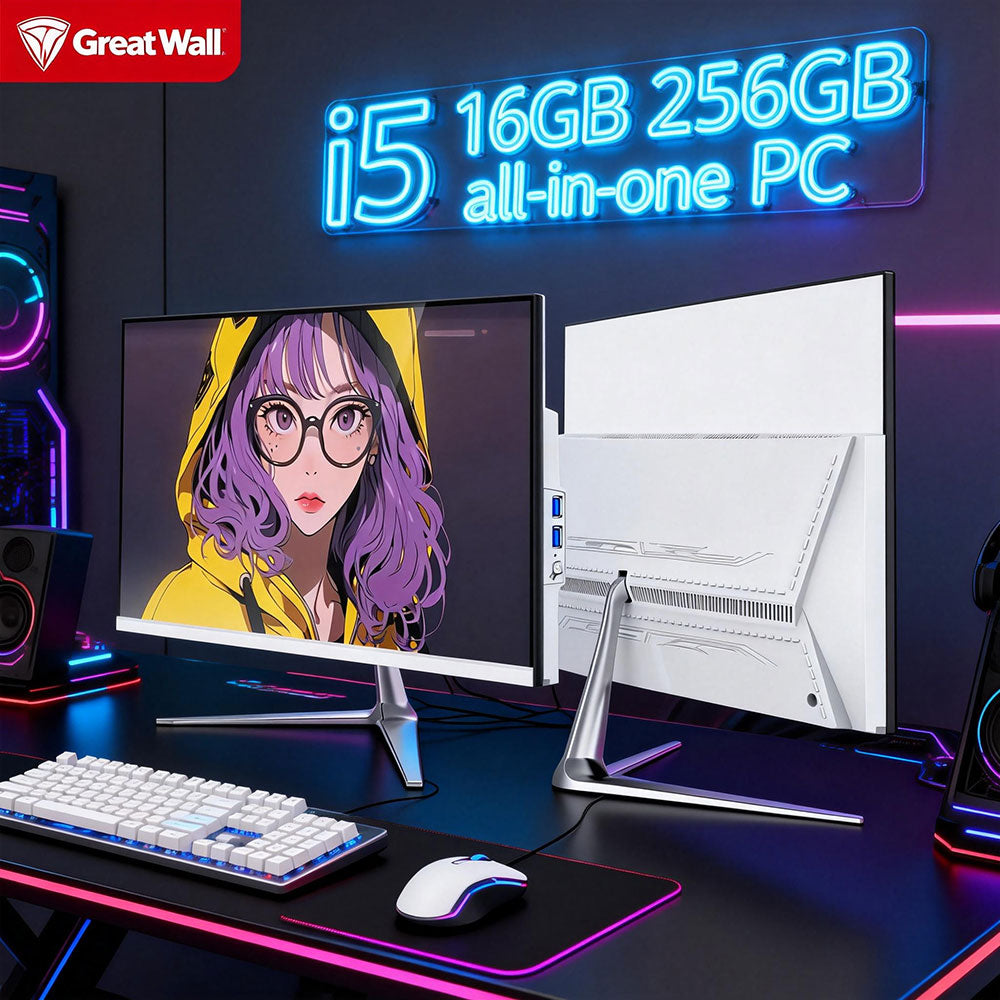 24寸长城一体机电脑i5-8GB 256GB 24寸第三代一体机电脑 泰国中文电脑保修一年