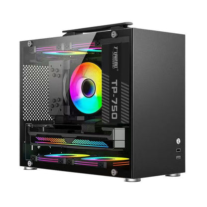 H7 MINI 海景房电脑机箱｜便携提手设计｜MATX / ITX｜支持330mm显卡｜白色电竞机箱｜高风道散热