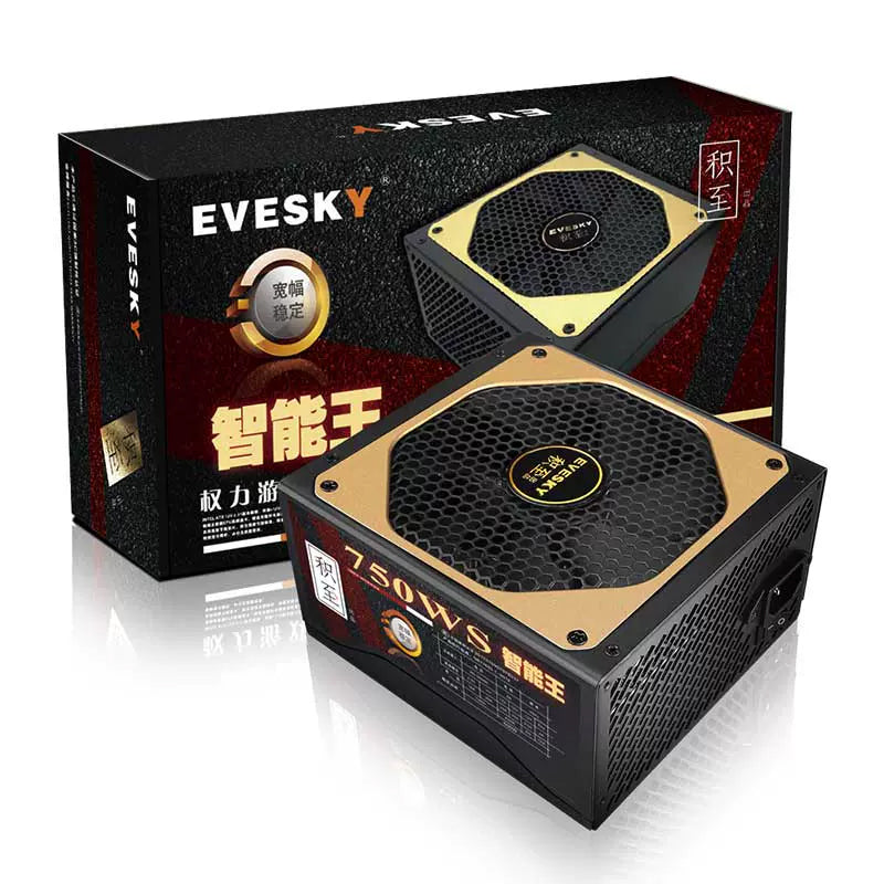 EVESKY 750WS แหล่งจ่ายไฟคอมพิวเตอร์เดสก์ท็อปโฮสต์แหล่งจ่ายไฟ 550W dual 6pin กราฟิกการ์ดแหล่งจ่ายไฟ