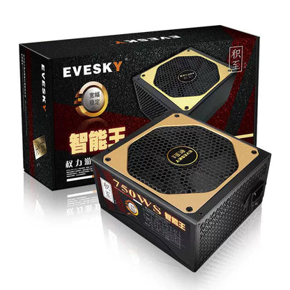EVESKY 750WS แหล่งจ่ายไฟคอมพิวเตอร์เดสก์ท็อปโฮสต์แหล่งจ่ายไฟ 550W dual 6pin กราฟิกการ์ดแหล่งจ่ายไฟ