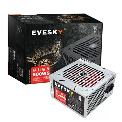 EVESKY แหล่งจ่ายไฟคอมพิวเตอร์เดสก์ท็อปแหล่งจ่ายไฟ 500WS โฮสต์คอมพิวเตอร์แหล่งจ่ายไฟ 300W แหล่งจ่ายไฟกราฟิกการ์ด