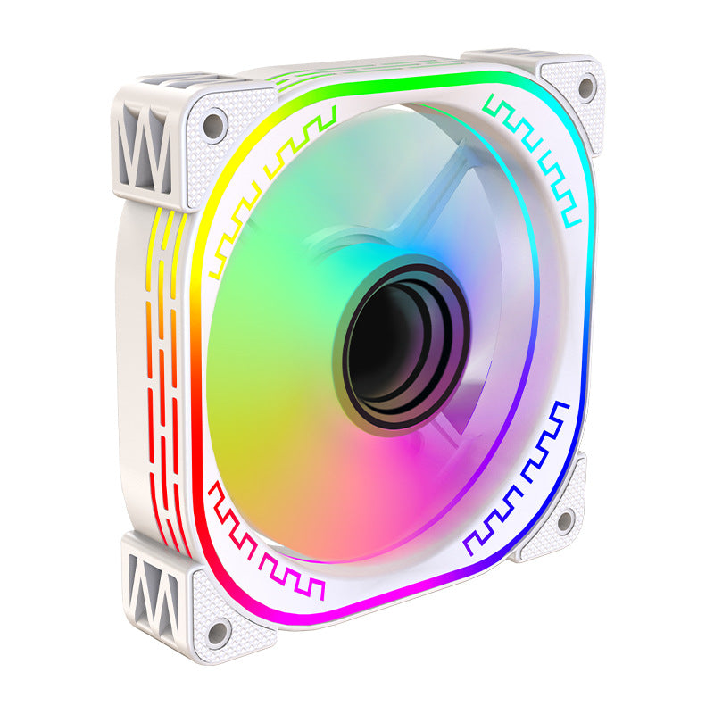 Prism 12CM chassis cooling fan AURA Shenguang synchronous 5V3-pin ARGB Symphony PWM temperature control silent fan MSI motherboard chassis fan