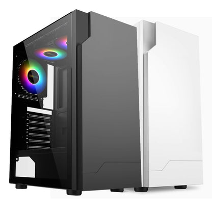 X99 电竞电脑机箱 MATX/ATX侧透机箱 台式电脑主机箱 支持330MM显卡 160MM风冷 E-ATX办公游戏机箱 黑白可选