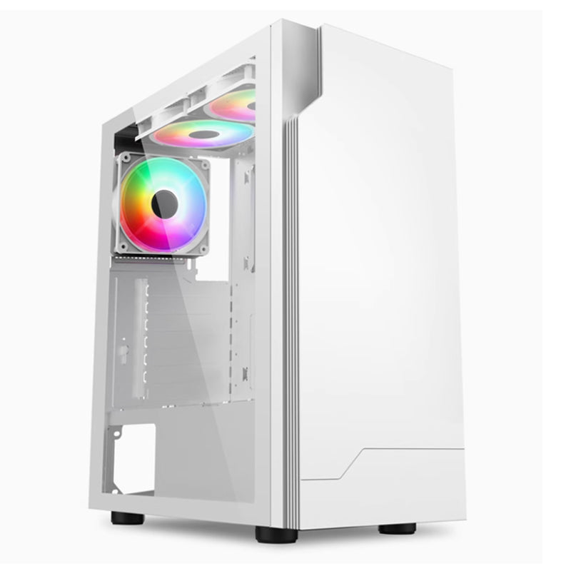 X99 电竞电脑机箱 MATX/ATX侧透机箱 台式电脑主机箱 支持330MM显卡 160MM风冷 E-ATX办公游戏机箱 黑白可选