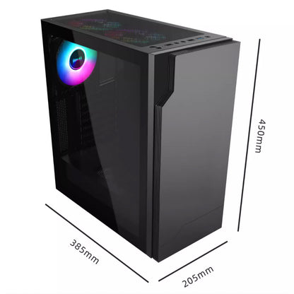 X99 电竞电脑机箱 MATX/ATX侧透机箱 台式电脑主机箱 支持330MM显卡 160MM风冷 E-ATX办公游戏机箱 黑白可选